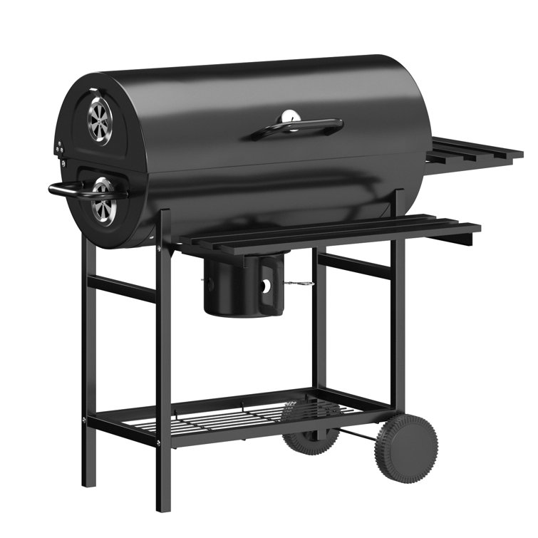 Nexgrill 29 inch Barrel Charcoal Grill with Smoker, charcoal smoker